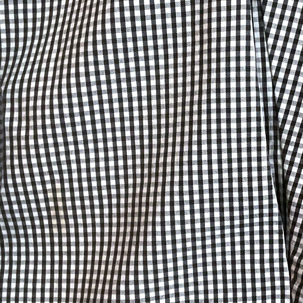 Women's Black White Gingham Rain Jacket Coat Size M - Picture 5 of 12